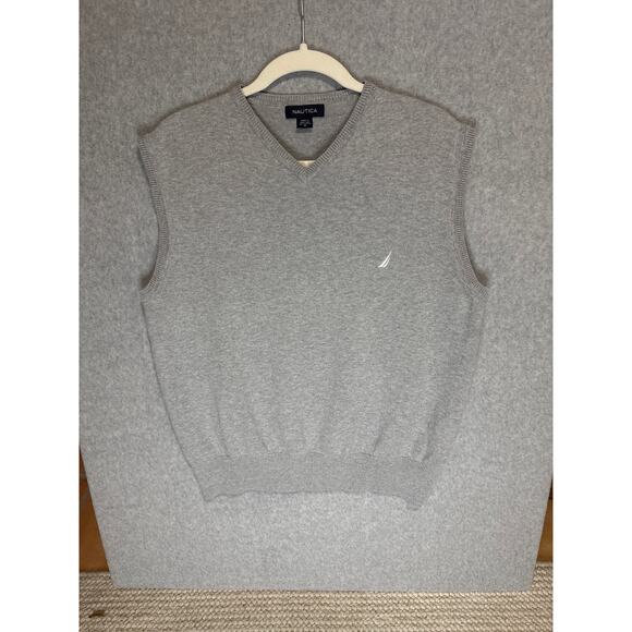 Nautica Sweater Vest Light Grey - Medium - Picture 2 of 11